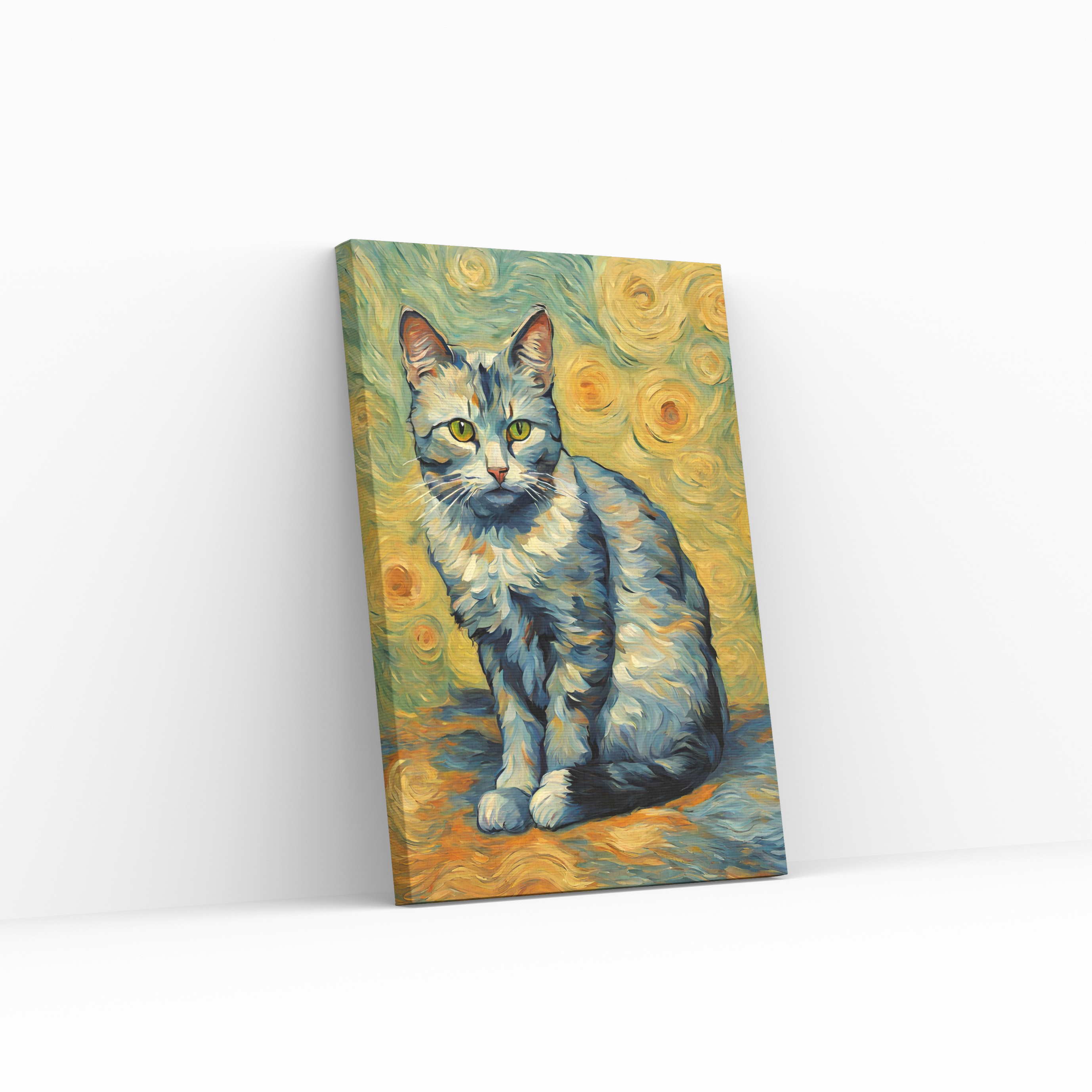 Kat van Gogh Canvas Schilderij - Pochon