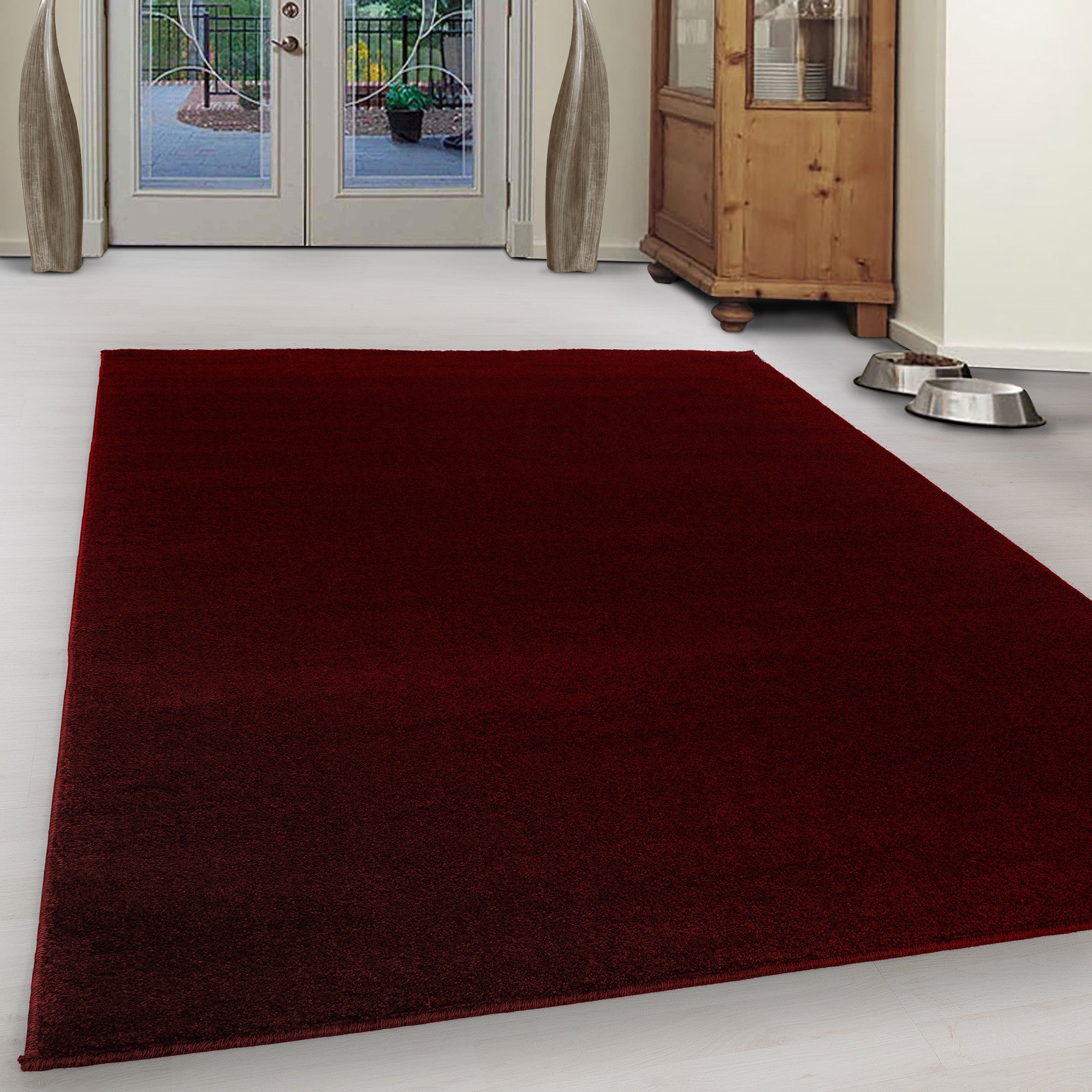 Tapijt Ata - 80x250 - Effen - Rood  Pochon