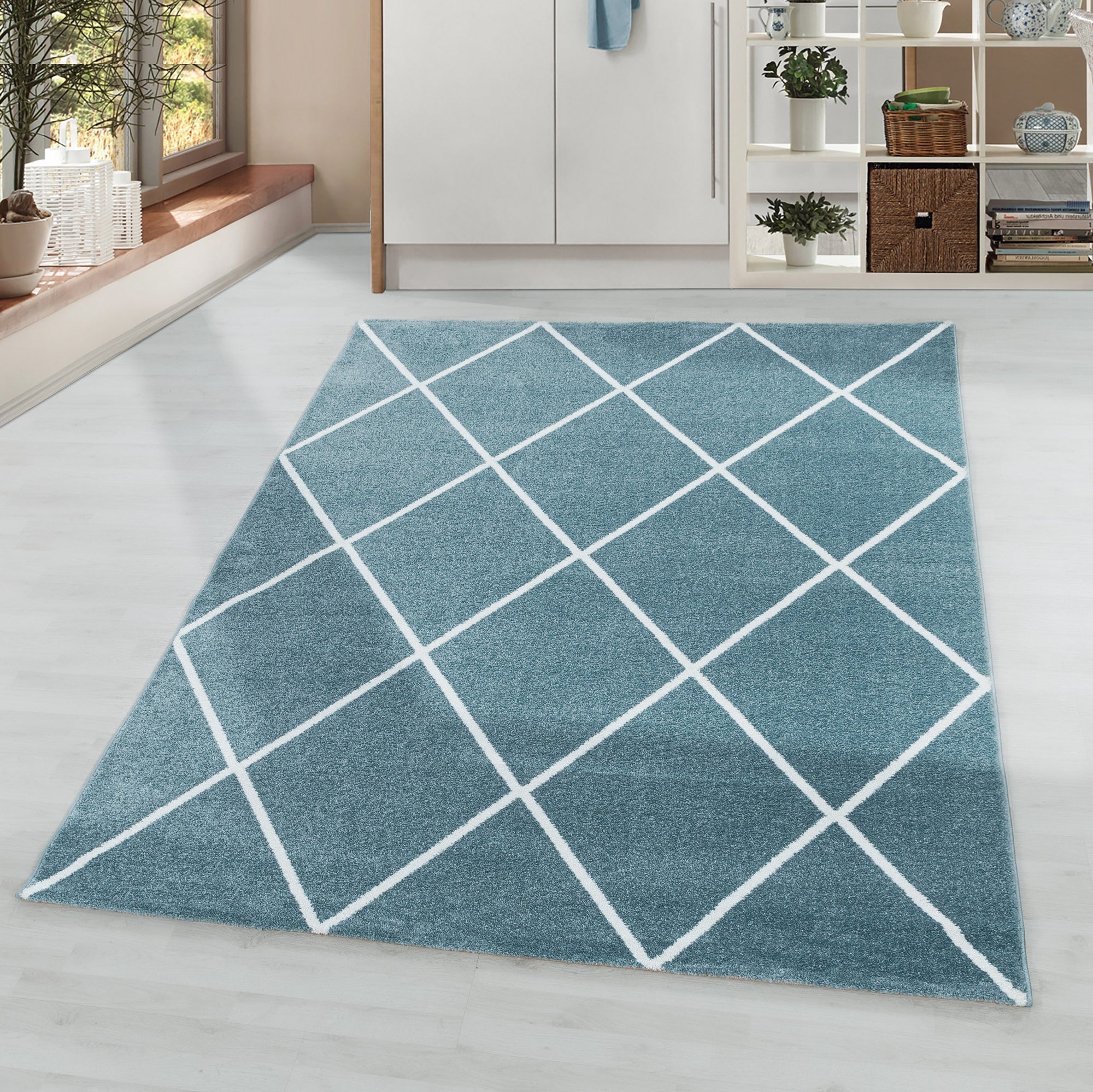 Tapijt Rio - 240x340 - Geometrisch - Blauw  Pochon