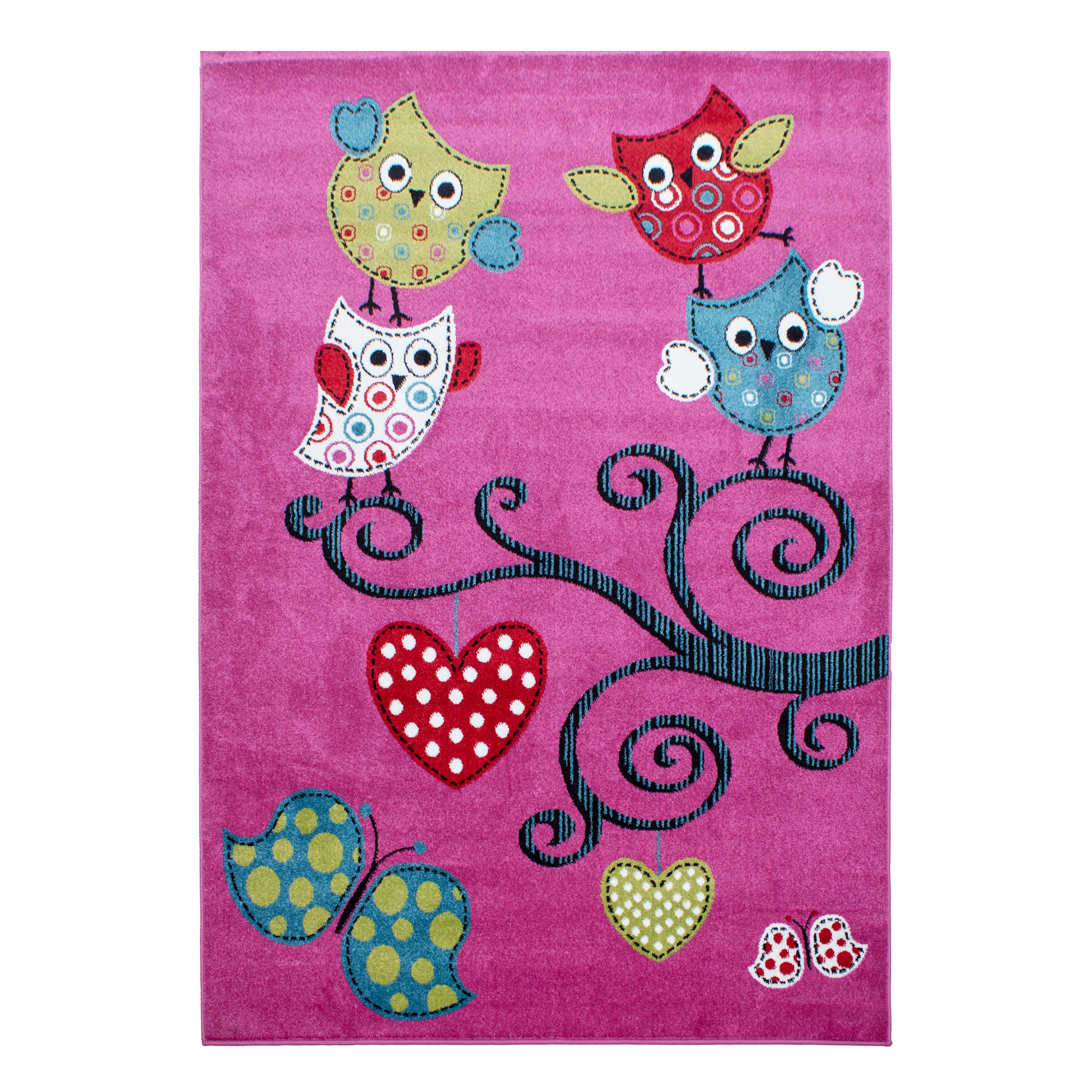 Tapijt Kids - 140x200 - Uil - Paars  Pochon