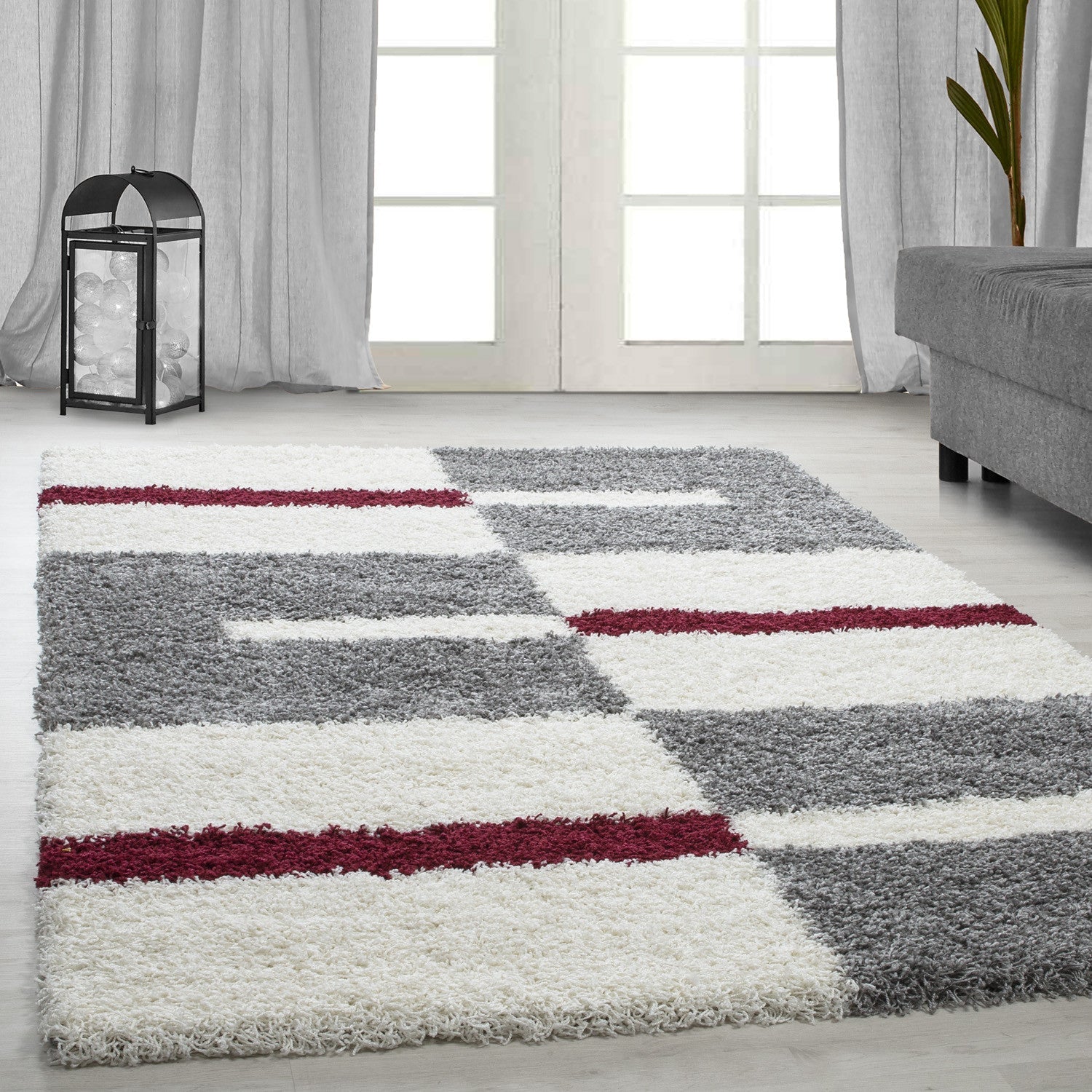 Tapijt Gala - 140x200 - Geruit - Rood  Pochon