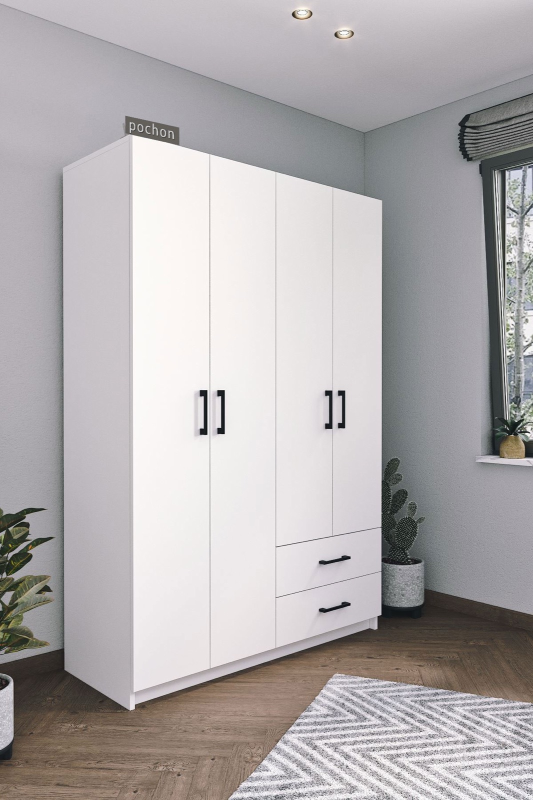 Kledingkast met 4 Deuren