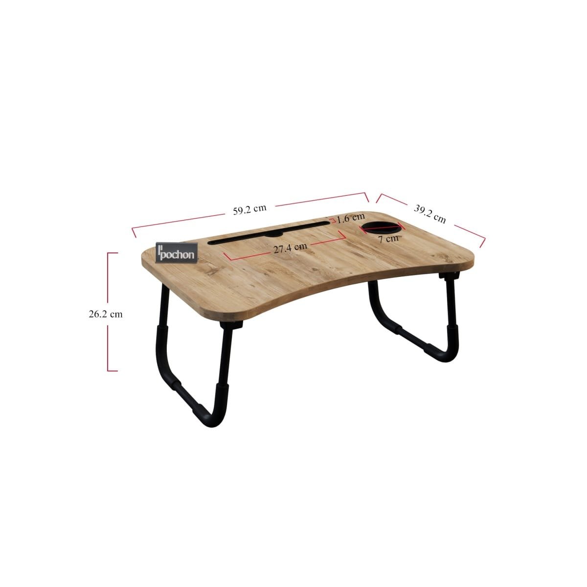 Inklapbare Bedtafel met Beker- en Telefoonhouder - Afbeelding 10