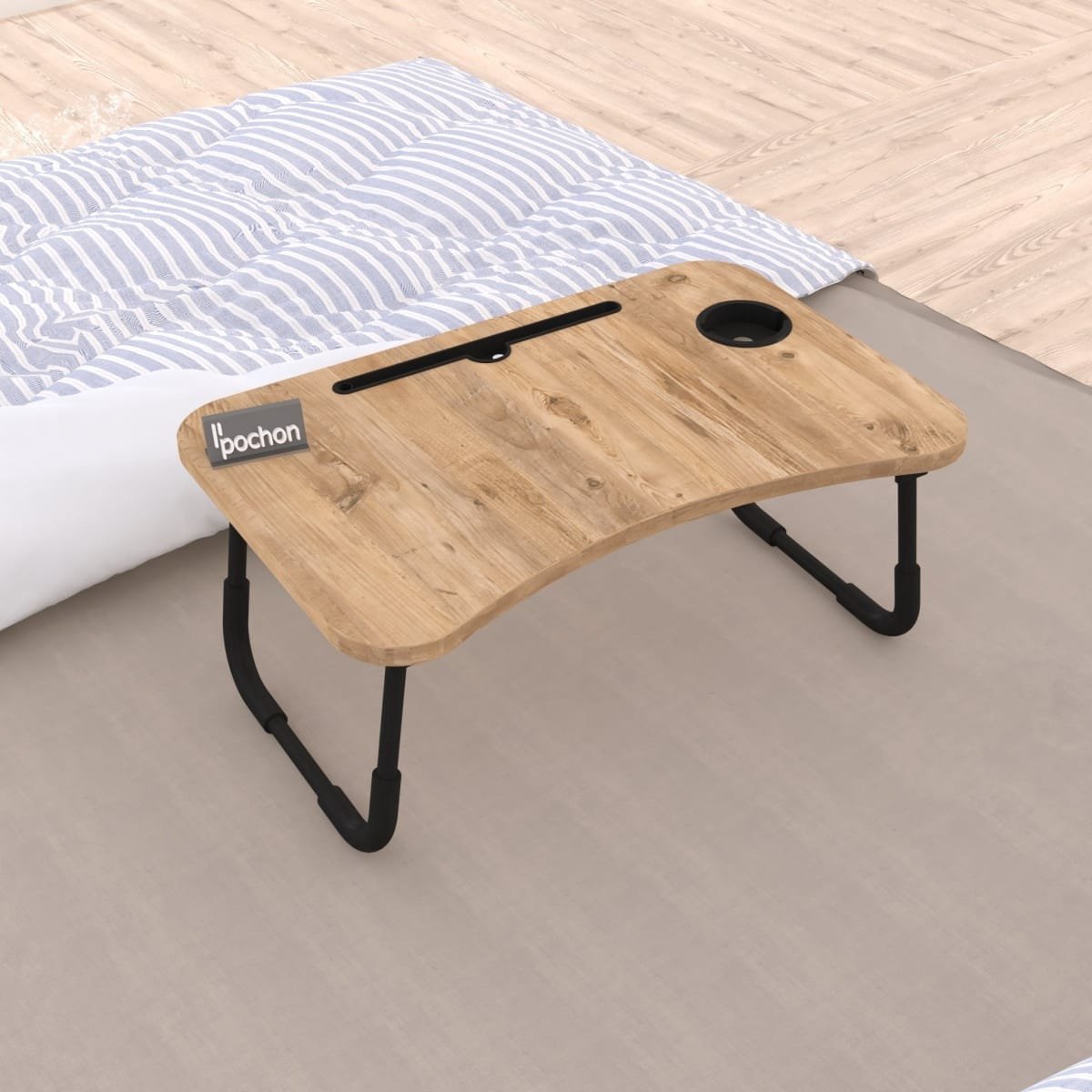 Inklapbare Bedtafel met Beker- en Telefoonhouder - Afbeelding 7