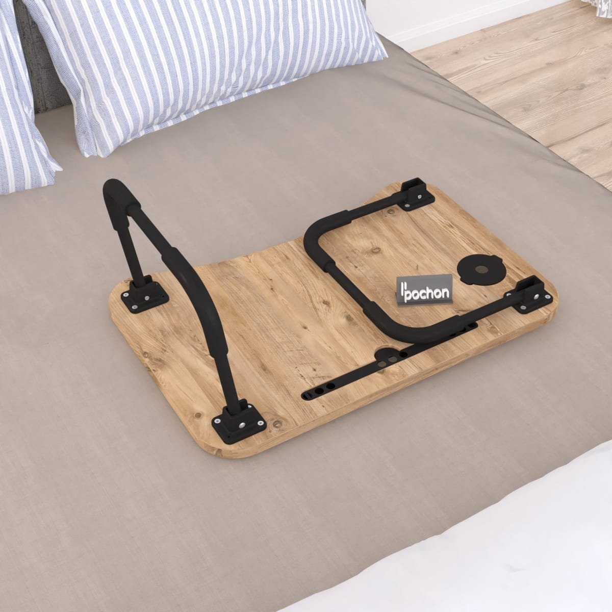 Inklapbare Bedtafel met Beker- en Telefoonhouder - Afbeelding 9