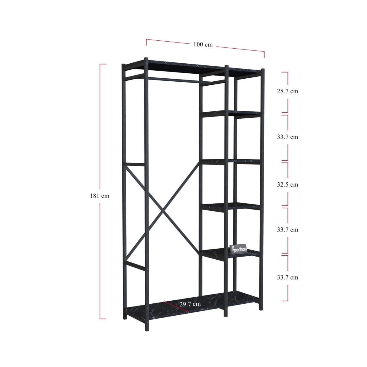 Open Kledingkast Marina - Afbeelding 6