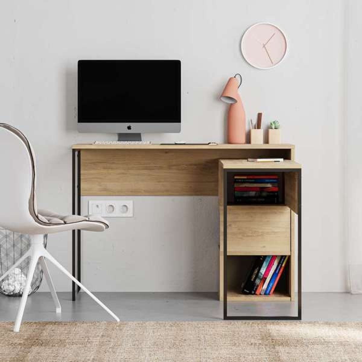 Bureau met uittrekbaar blad Badau - Eik - Afbeelding 4