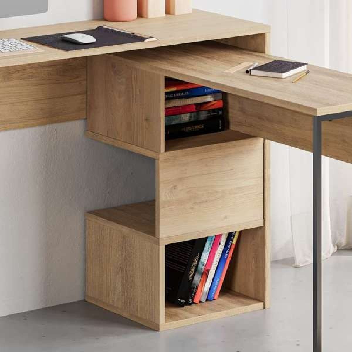 Bureau met uittrekbaar blad Badau - Eik - Afbeelding 6