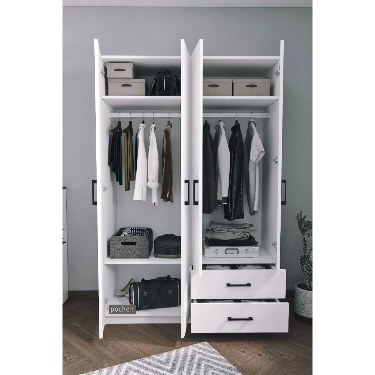 Kledingkast met 4 Deuren - Afbeelding 2