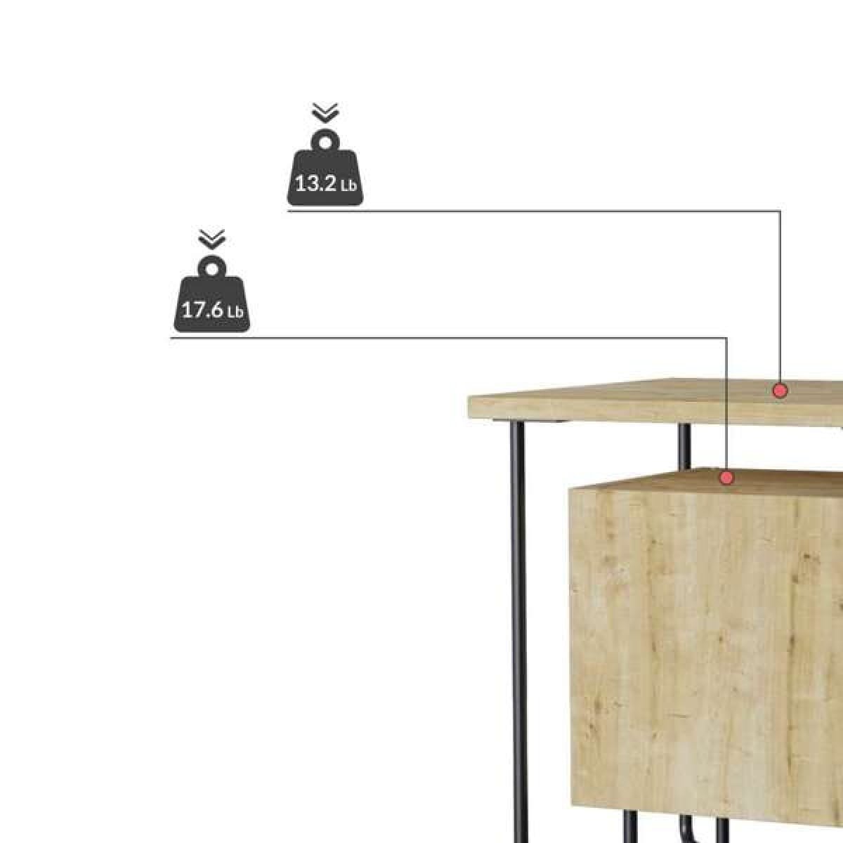 Nachtkastje Acres - Eik - Afbeelding 7