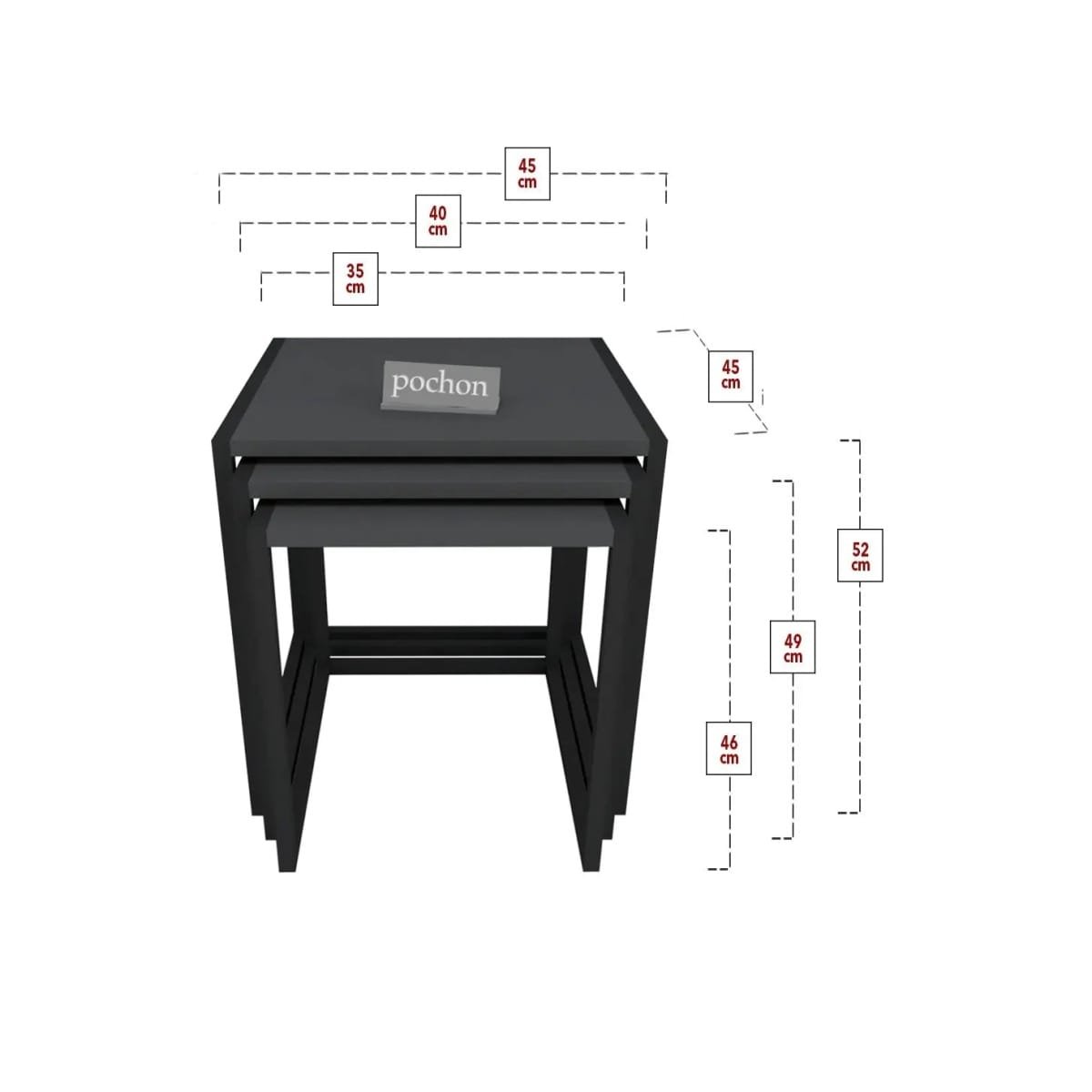 Bijzettafel Set Aishah - Afbeelding 3