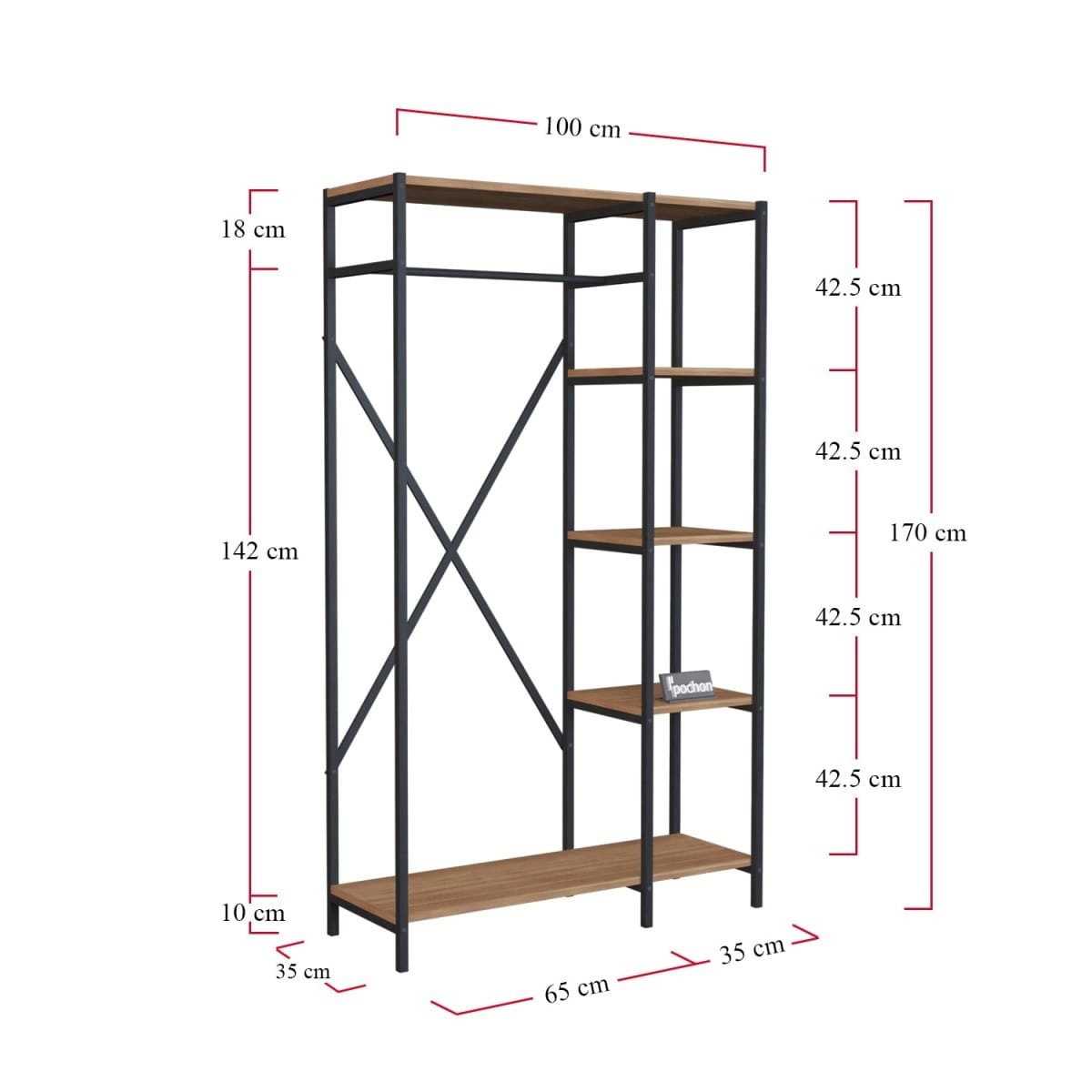 Open Kledingkast Marina - Afbeelding 6