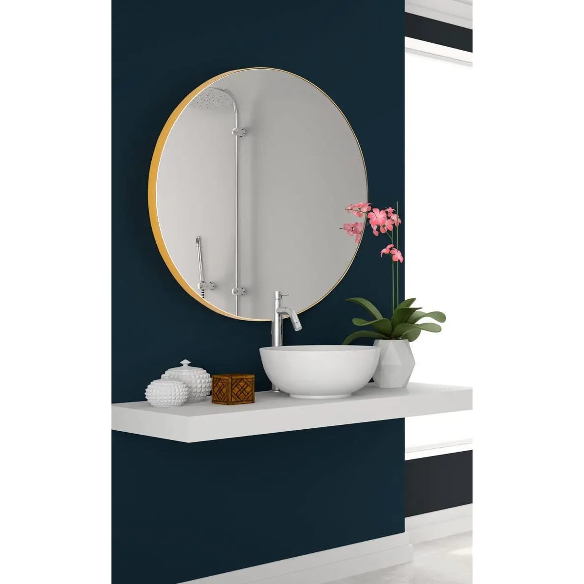 Ronde Spiegel met Lijst - 76 x 76 cm - Sun Ex - Afbeelding 4