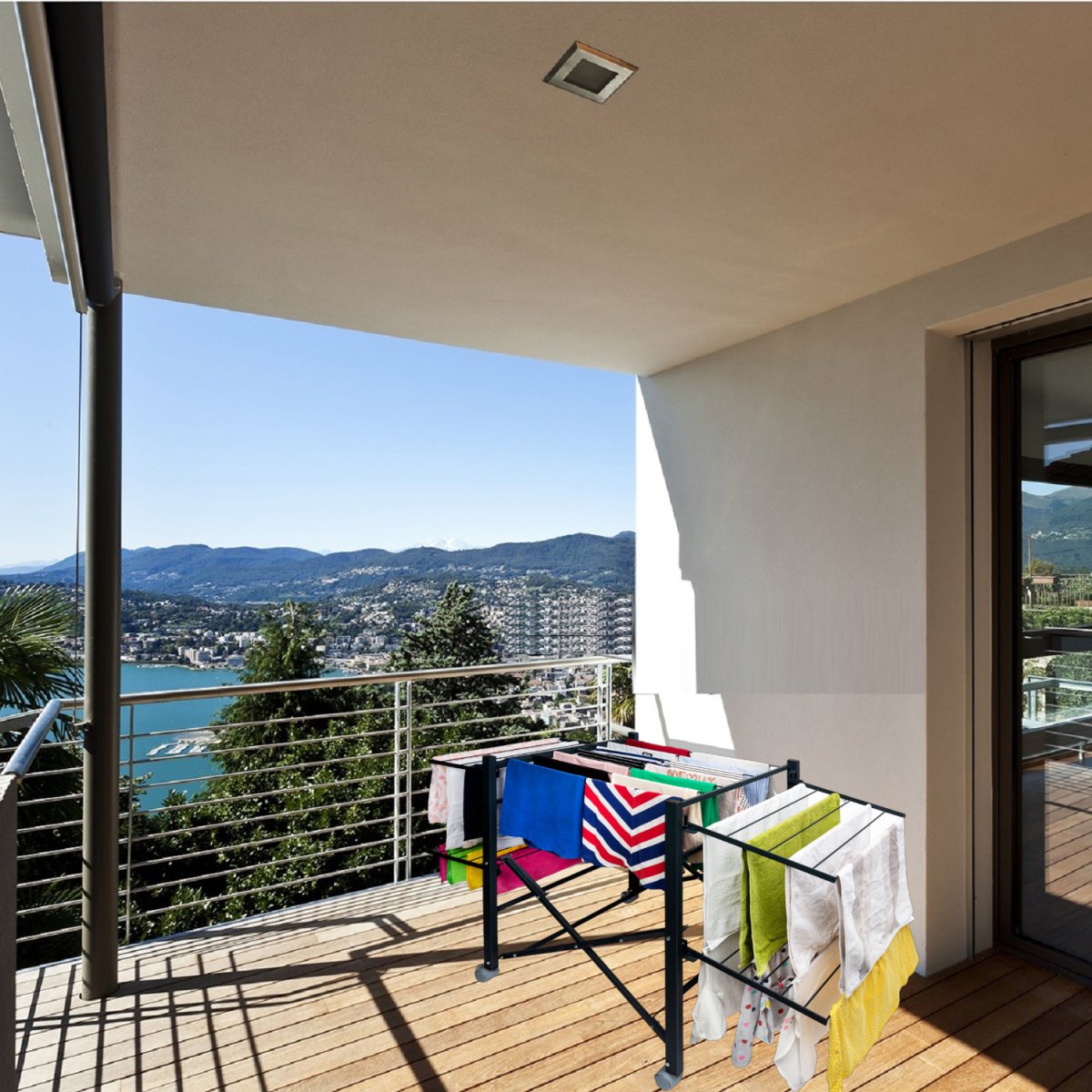 Droogrek inklapbaar met wielen 18 meter - Afbeelding 11