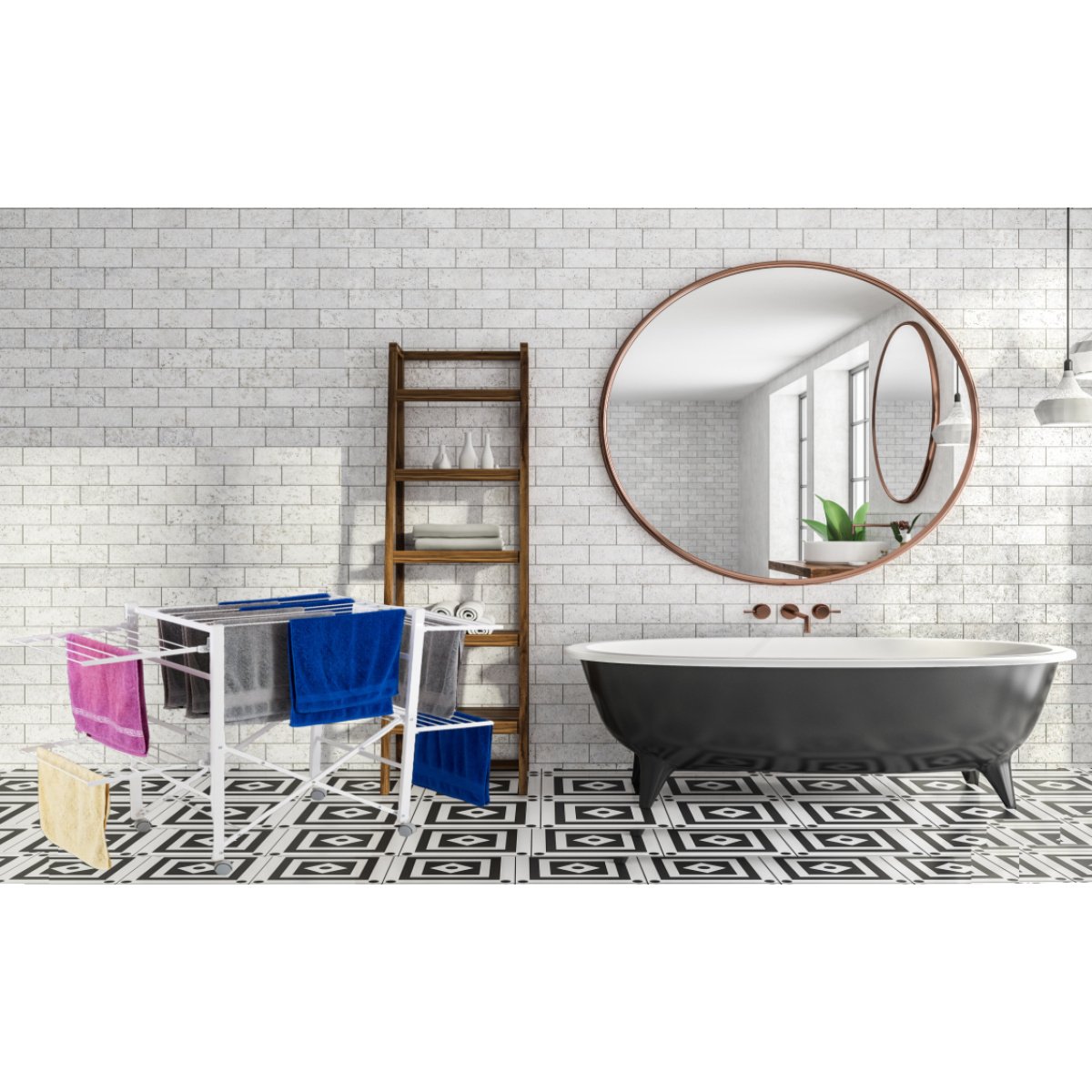 Droogrek inklapbaar met wielen 18 meter - Afbeelding 8