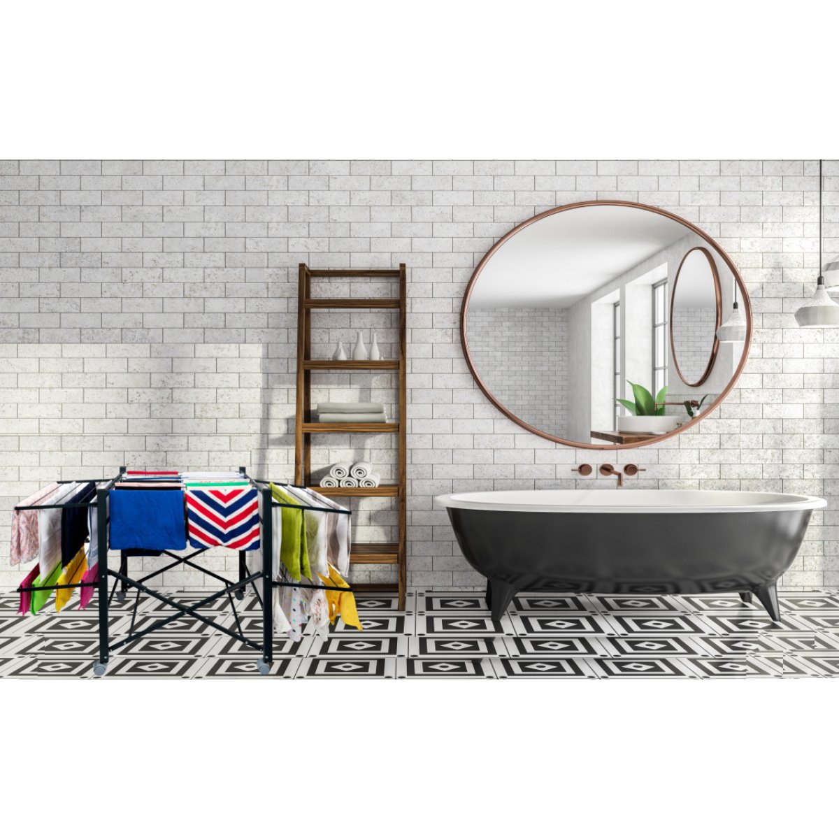 Droogrek inklapbaar met wielen 18 meter - Afbeelding 9