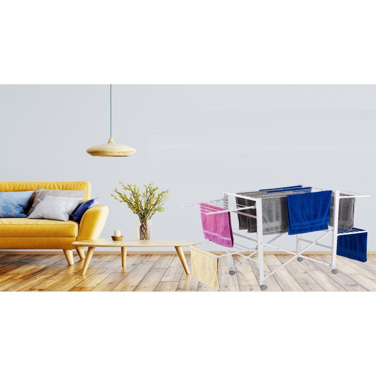 Droogrek inklapbaar met wielen 18 meter - Afbeelding 13